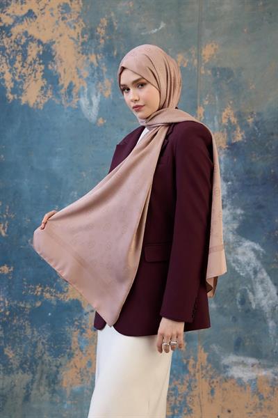 Fall Winter İpeksi Jakar Şal Sepia 9018-31