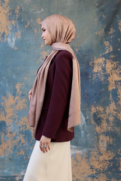 Fall Winter İpeksi Jakar Şal Sepia 9018-31