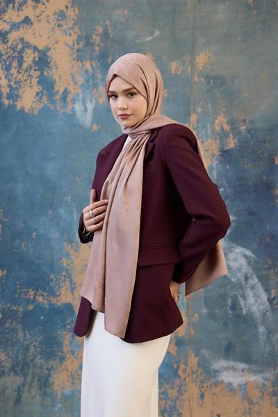 Fall Winter İpeksi Jakar Şal Sepia 9018-31