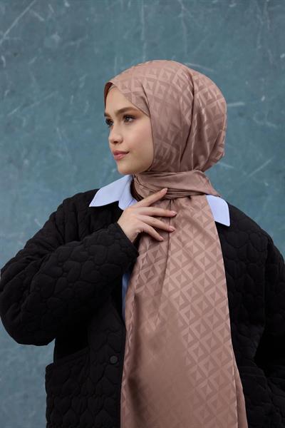 Fall Winter İpeksi Jakar Şal Sepia 9019-31