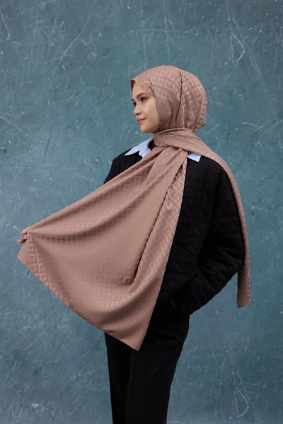 Fall Winter İpeksi Jakar Şal Sepia 9019-31