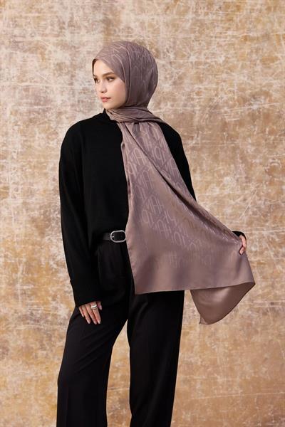 Fall Winter İpeksi Jakar Şal Sepia 9020-31