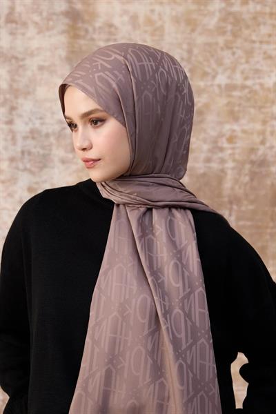 Fall Winter İpeksi Jakar Şal Sepia 9020-31