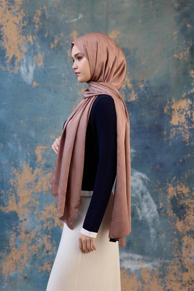 Fall Winter İpeksi Jakar Şal Sütlü Kahve 9018-23