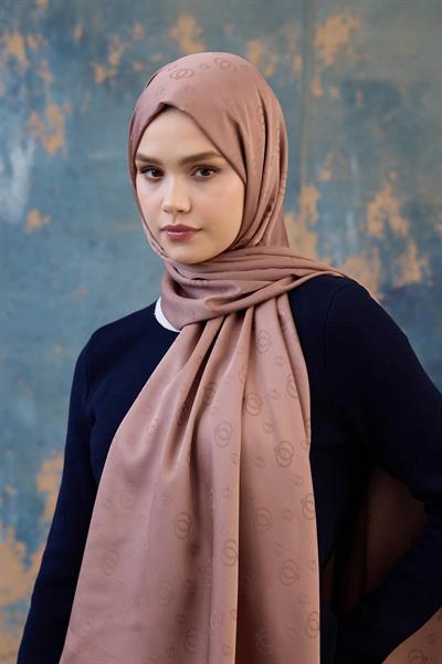 Fall Winter İpeksi Jakar Şal Sütlü Kahve 9018-23