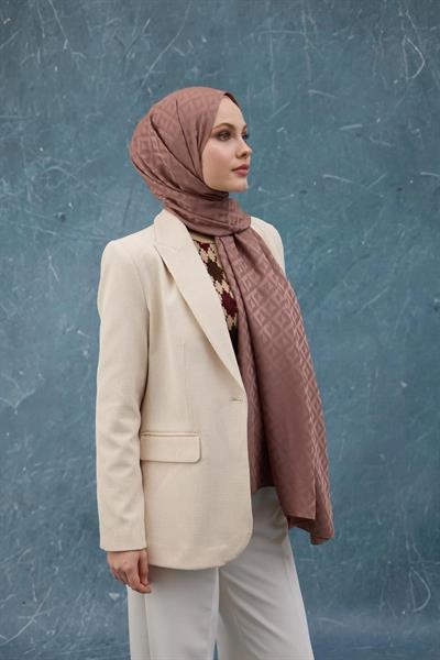 Fall Winter İpeksi Jakar Şal Sütlü Kahve 9019-23