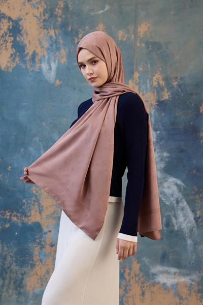 Fall Winter İpeksi Jakar Şal Sütlü Kahve 9018-23