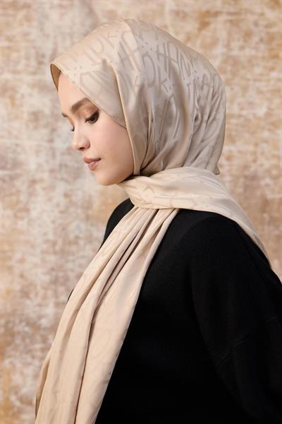 Fall Winter İpeksi Jakar Şal Vizon 9020-25