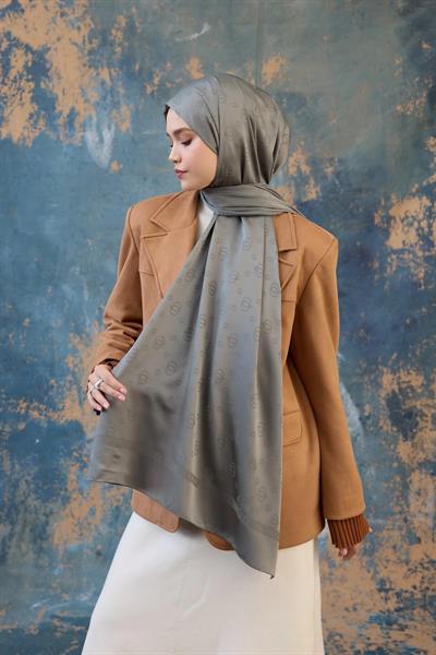 Fall Winter İpeksi Jakar Şal Yosun Yeşili 9018-21