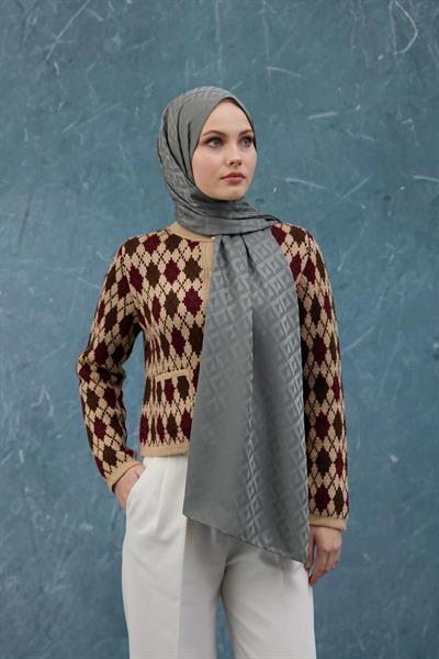 Fall Winter İpeksi Jakar Şal Yosun Yeşili 9019-21