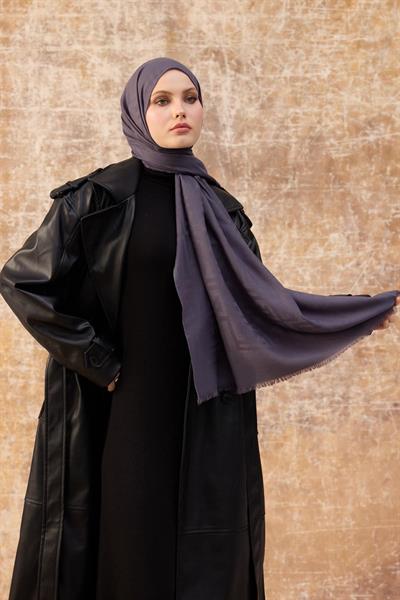 Fendi Desen Pamuk Jakar Şal Füme 8009-05