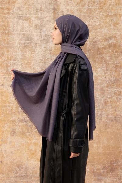 Fendi Desen Pamuk Jakar Şal Füme 8009-05