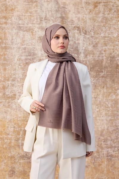 Fendi Desen Pamuk Jakar Şal Gül Kurusu 8009-01