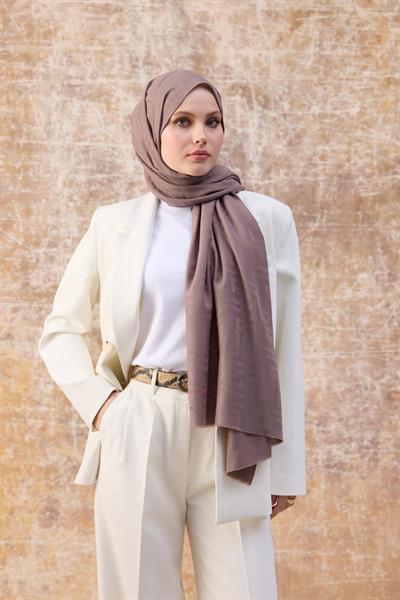 Fendi Desen Pamuk Jakar Şal Gül Kurusu 8009-01