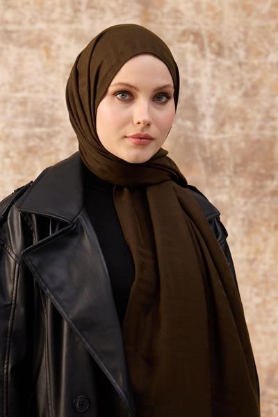 Fendi Desen Pamuk Jakar Şal Haki 8009-18