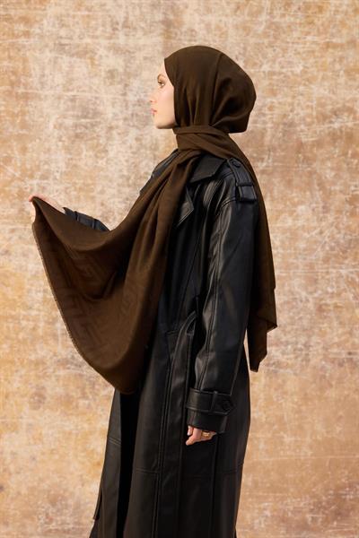 Fendi Desen Pamuk Jakar Şal Haki 8009-18