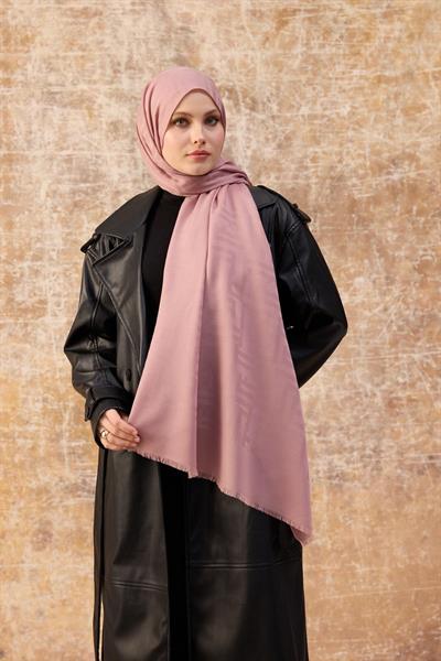 Fendi Desen Pamuk Jakar Şal Pembe 8009-17