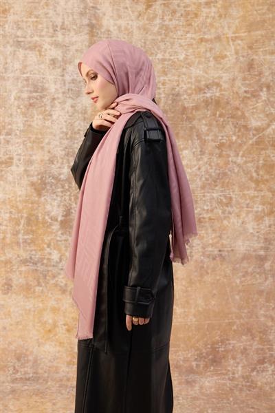 Fendi Desen Pamuk Jakar Şal Pembe 8009-17