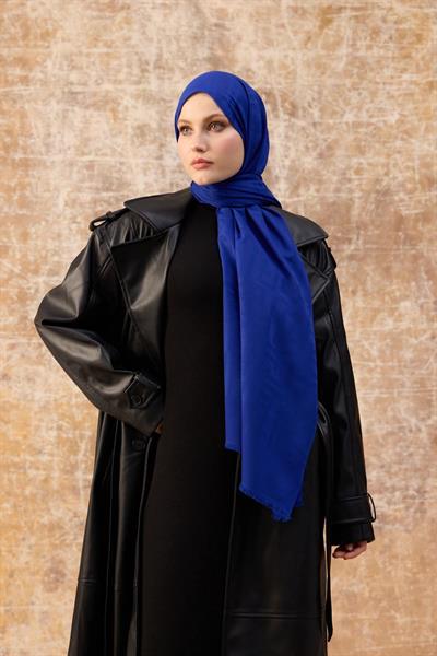 Fendi Desen Pamuk Jakar Şal Saks 8009-12