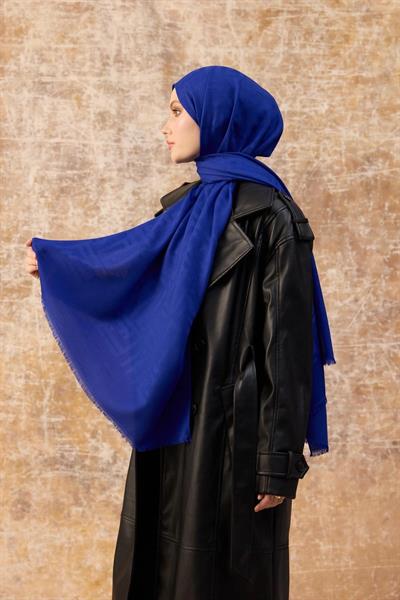Fendi Desen Pamuk Jakar Şal Saks 8009-12