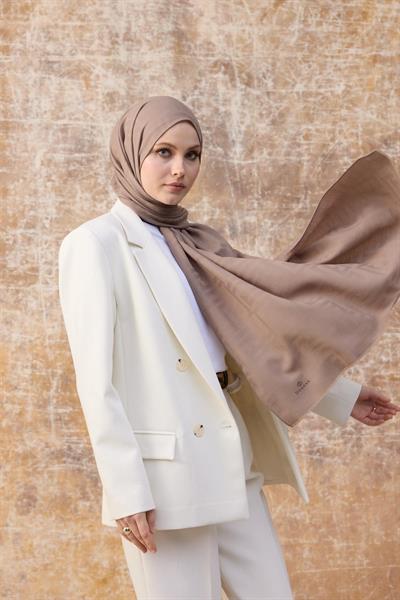 Fendi Desen Pamuk Jakar Şal Sütlü Kahve 8009-20