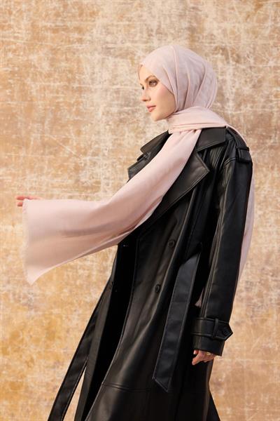 Fendi Desen Pamuk Jakar Şal Toz Pembe 8009-21