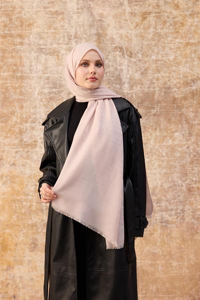 Fendi Desen Pamuk Jakar Şal Toz Pembe 8009-21