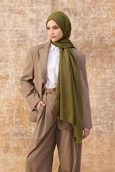 Fendi Desen Pamuk Jakar Şal Yeşil 8009-08