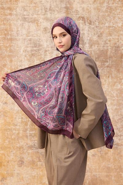 Fuşya Hint Vual Şal -  5003-13