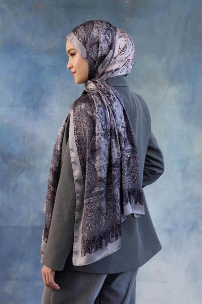 Gri Hint Vual Şal -  5002-03