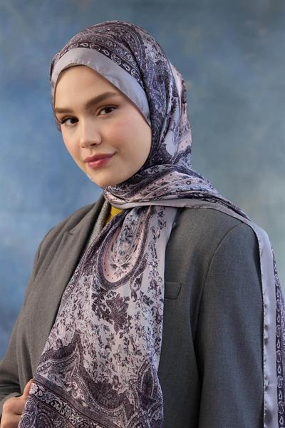 Gri Hint Vual Şal -  5002-03