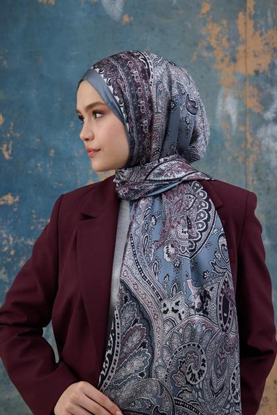 Gri Hint Vual Şal - 5007-11