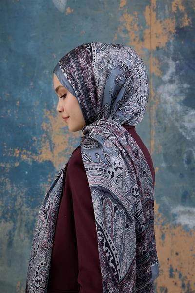 Gri Hint Vual Şal - 5007-11
