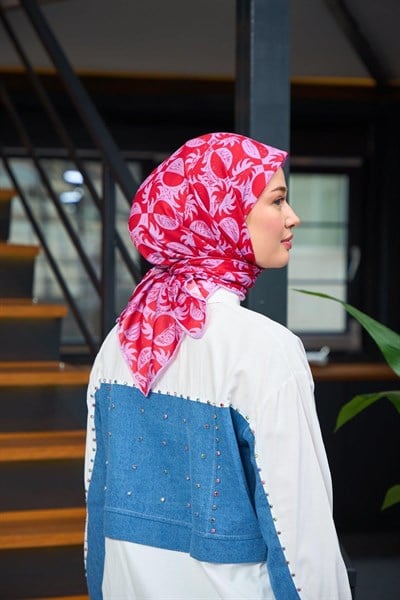 Harmony Collection Soft Eşarp Kırmızı Pembe 1182-10