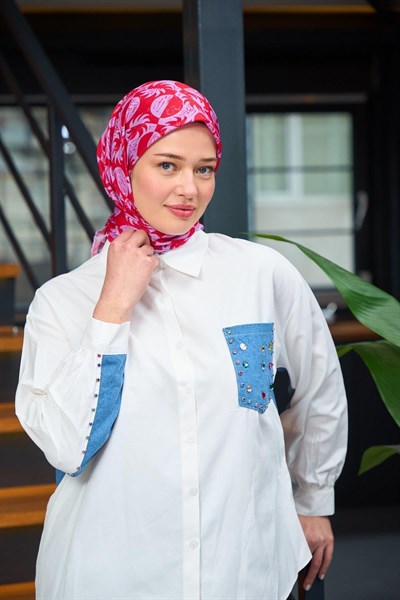 Harmony Collection Soft Eşarp Kırmızı Pembe 1182-10