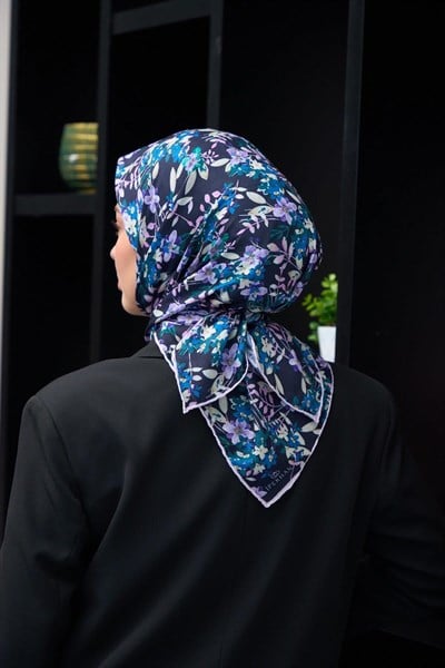 Harmony Collection Soft Eşarp Lacivert Pembe 1177-15