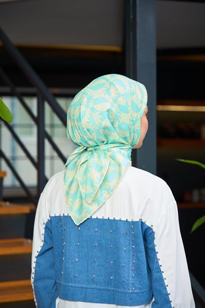 Harmony Collection Soft Eşarp Su Yeşili Şeftali 1182-12