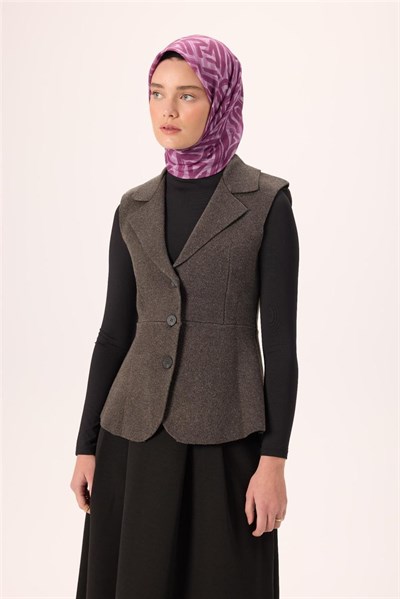 İnce Pamuk Soft Eşarp Lila Eflatun Leylak Desenli Nefes Alan 90X90