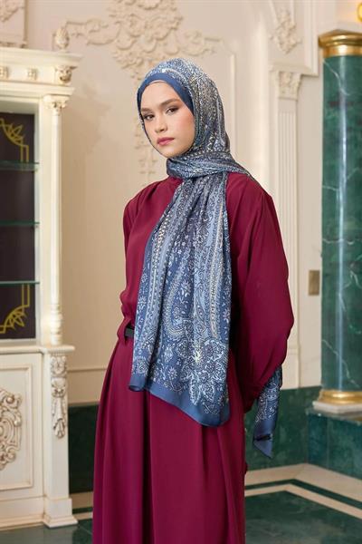 İndigo Hint Vual Şal - 5009-05