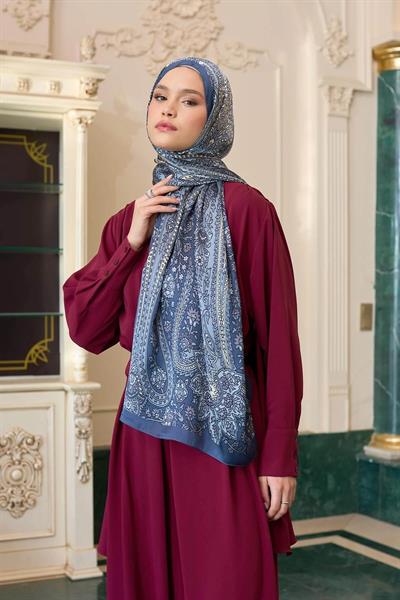 İndigo Hint Vual Şal - 5009-05