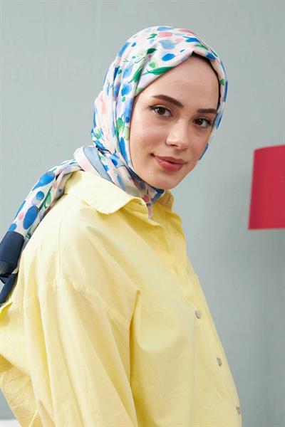 İpekhan Botanik Serisi Lacivert Pamuk Viskon Şal 3023-04