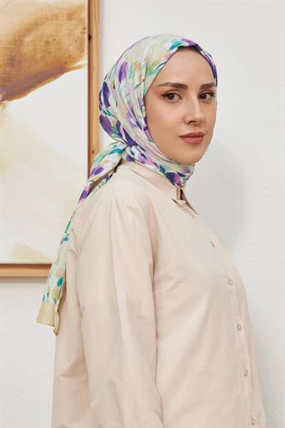 İpekhan Botanik Serisi Mor Pamuk Viskon Şal 3023-07