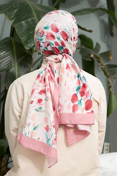 İpekhan Botanik Serisi Pudra Pamuk Viskon Şal 3023-11