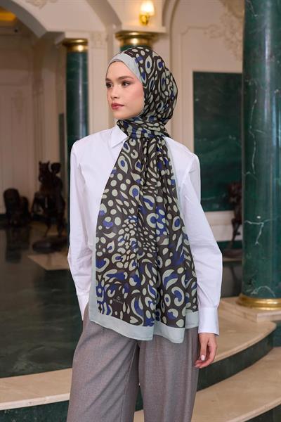 İpekhan Soft Şal Acı Kahve Mavi 3050-02