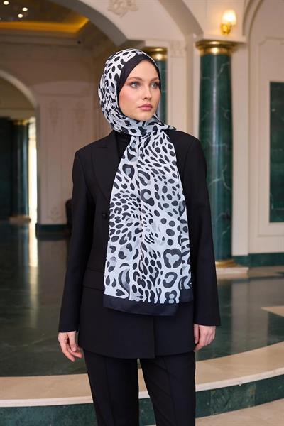 İpekhan Soft Şal Beyaz Gri 3050-04