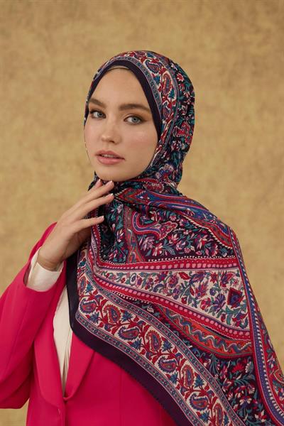 İpekhan Soft Şal Krem Mor 3051-09