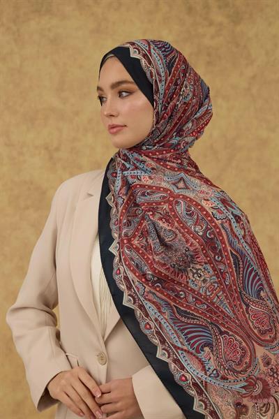 İpekhan Soft Şal Lacivert Somon 3052-10