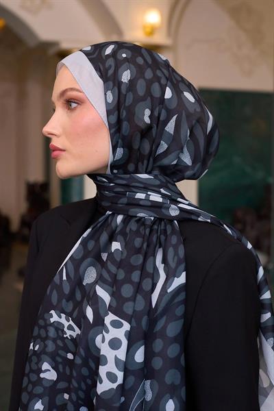 İpekhan Soft Şal Siyah Beyaz 3050-13