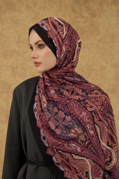 İpekhan Soft Şal Siyah Pembe 3052-17