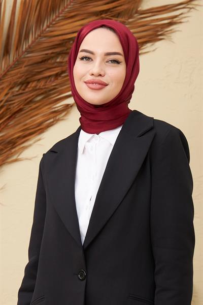 Janjan Çift Taraflı Şal Bordo